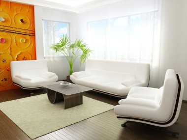 Modern living-room clipart