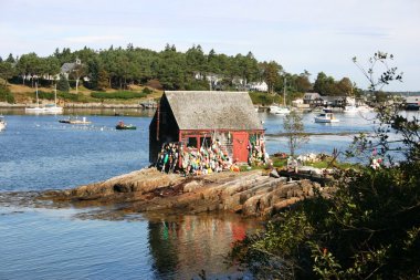 New England harbor clipart