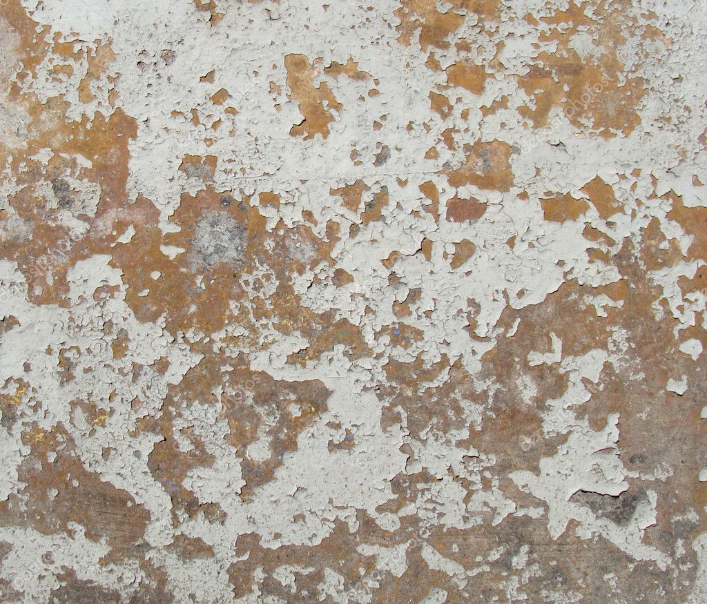 Usés Orange Gris Blanc Mur Peint Avec Peinture Puce Bêtises