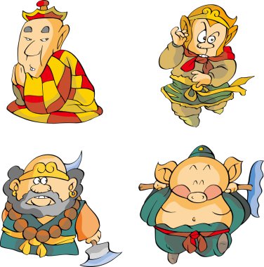 Journey to the west set seven clipart