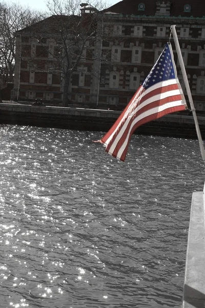 stock image Sailing with the flag