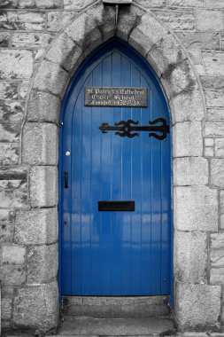 Holy blue door clipart