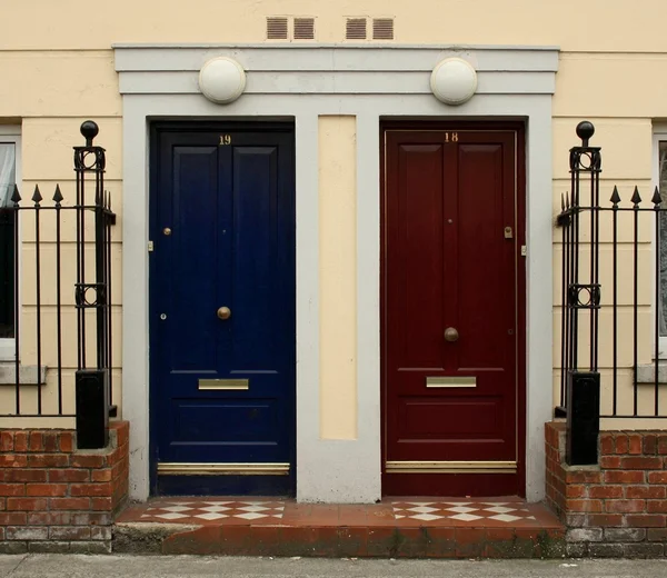 stock image Blue and red doors