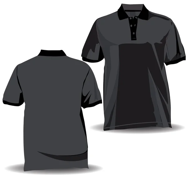 stock vector Shirt front and back with collar