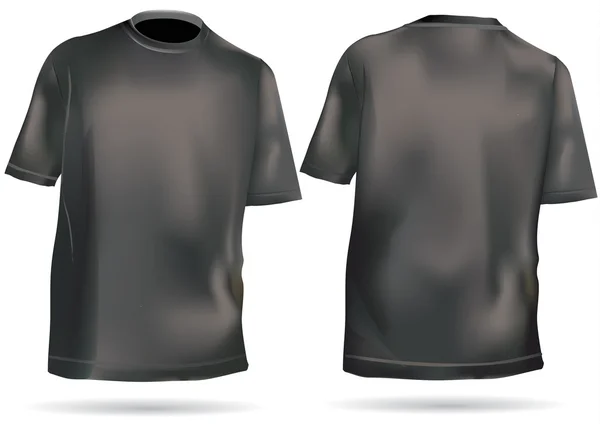 T-shirt, chemise devant et derrière avec maille — Image vectorielle
