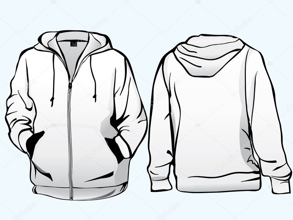 Jacket or sweatshirt template
