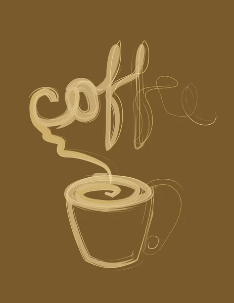 Kávét. — Stock Vector