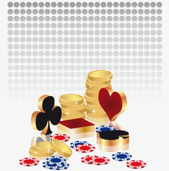 Casino tarjeta de póquer, vector — Vector de stock