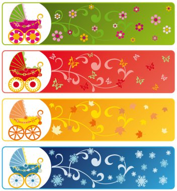 Baby banner, vector clipart