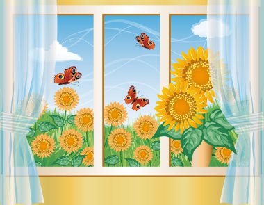 Summer wallpaper, vector clipart