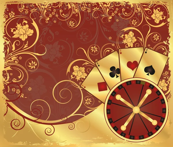 Casino fondo de pantalla de oro, vector — Archivo Imágenes Vectoriales