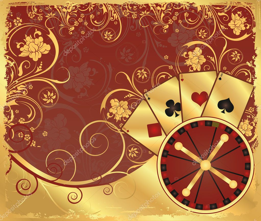 Casino gold wallpaper, vector Stock Vector Image by ©CaroDi #3153336