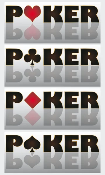 Elementos de poker. vector — Archivo Imágenes Vectoriales