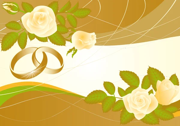 Carte de mariage d'amour, vecteur — Image vectorielle
