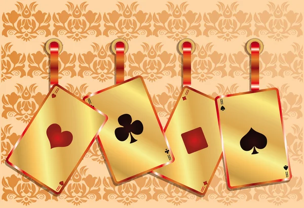 Jogo de fundo de poker com padrão sem costura, vetor — Vetor de Stock