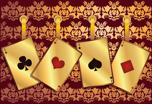 Poker bakgrund med seamless mönster, vektor — Stock vektor