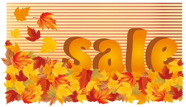 Autumn sale 3D image, vector illustration — Stock Vector