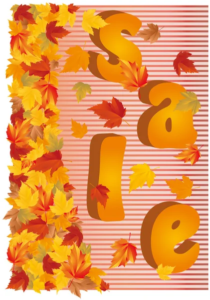 3 d 画像で秋の販売の背景、ベクトル — ストックベクタ