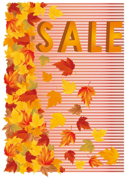 Autumn sale in 3D image, vector — Stock Vector