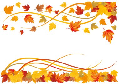 Autumn wallpaper, vector clipart