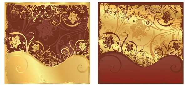 Set floral banners, vector — Stock Vector