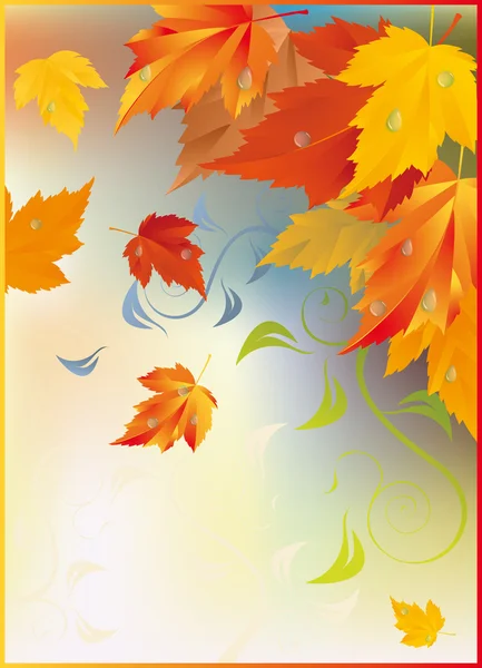 Autumn card, vector — Stock Vector