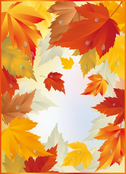 秋のカード、ベクトル — ストックベクタ