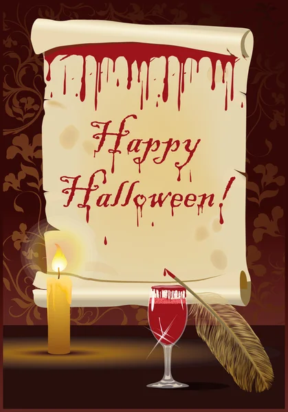 Joyeux Halloween carte, illustration vectorielle — Image vectorielle