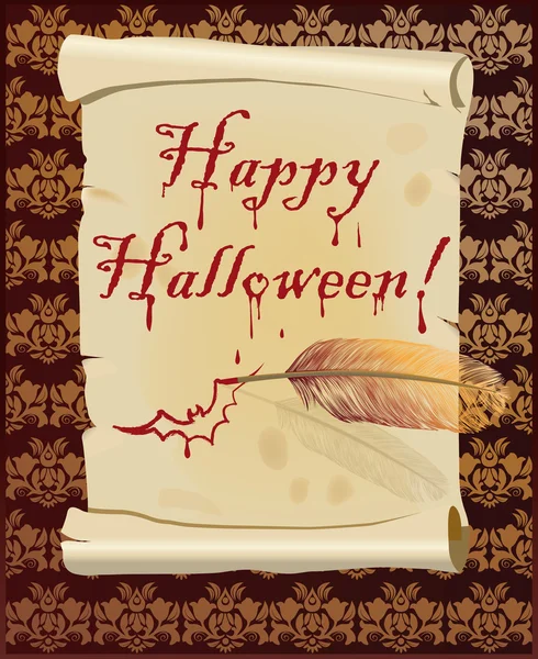 Happy Halloween blutige Karte, Vektor — Stockvektor