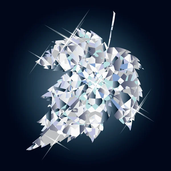 Φύλλο σφενδάμνου διαμάντι. διάνυσμα — Διανυσματικό Αρχείο