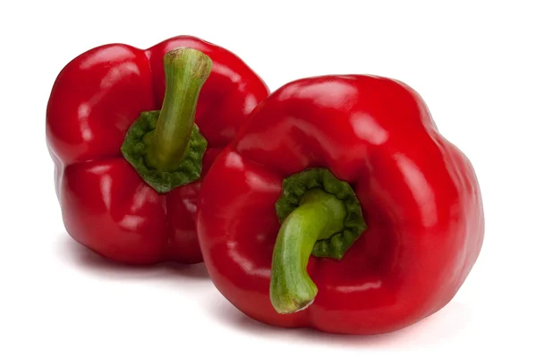 Два червоних болгарського перцю — стокове фото