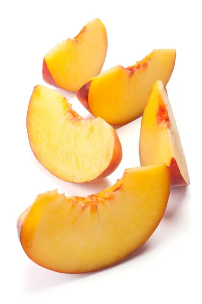 Gesneden perziken — Stockfoto
