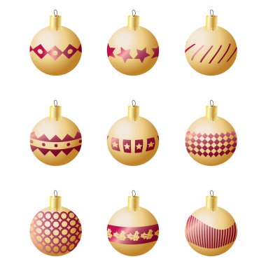 Christmas decoration balls clipart