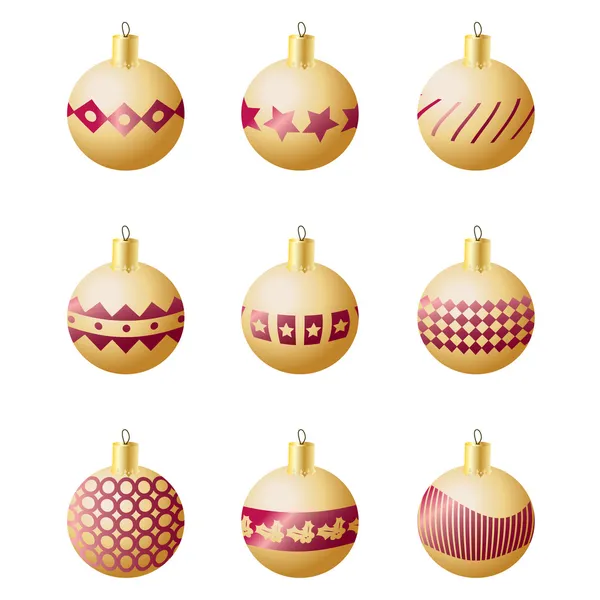 Bolas de decoración de Navidad — Archivo Imágenes Vectoriales