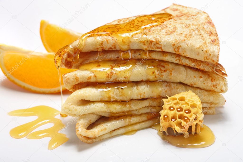 Pancakes with honey — Stock Photo © RomarioIen 3113295