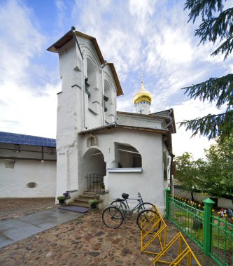 The Pskovo-Pechersky Dormition Monastery. Pskov region. Russia clipart