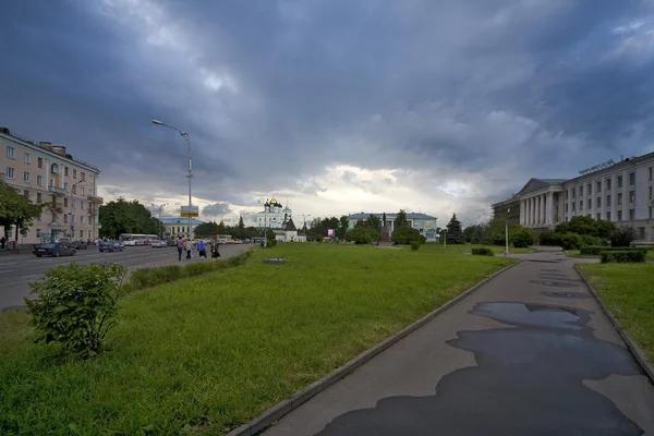 Pskov, stadtzentrum, russland — Stockfoto