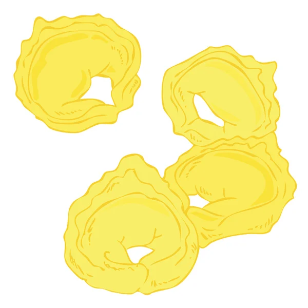Tortellini frais . — Image vectorielle