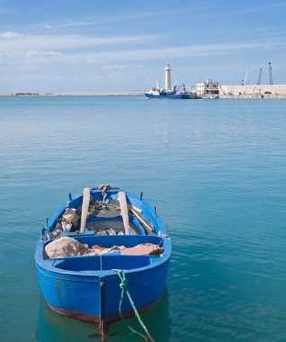 Landscape of Molfetta Seaport. Apulia. clipart