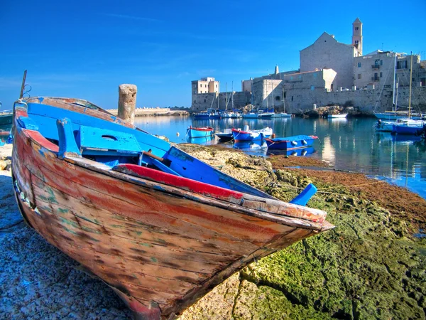Giovinazzo port.apulia manzara görünümü — Stok fotoğraf