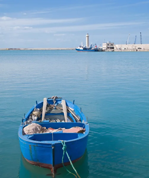 Molfetta liman manzara. Apulia. — Stok fotoğraf