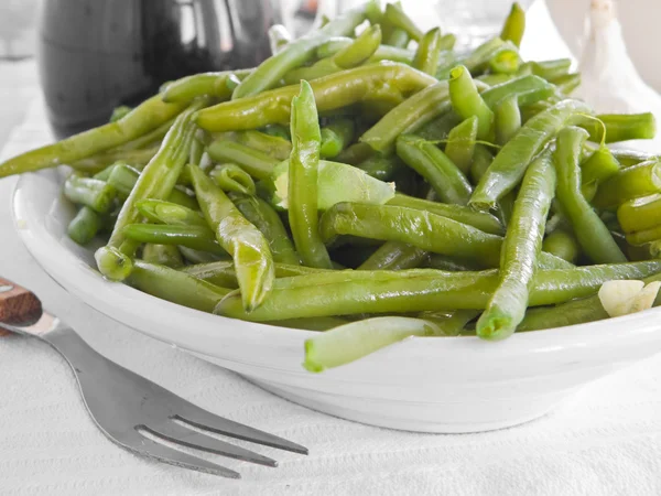 緑色の豆のサラダ. — ストック写真