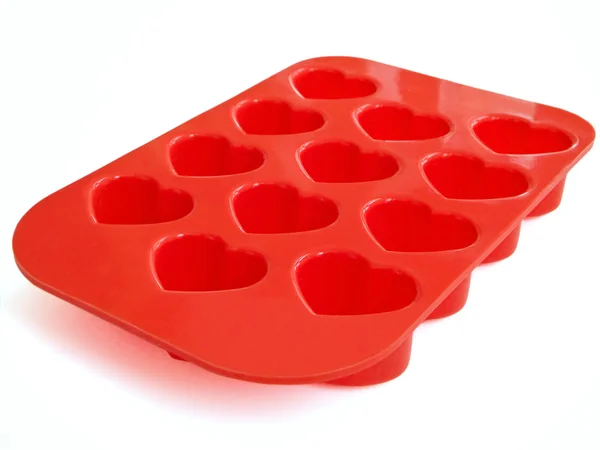 stock image Red silicone chocolate.