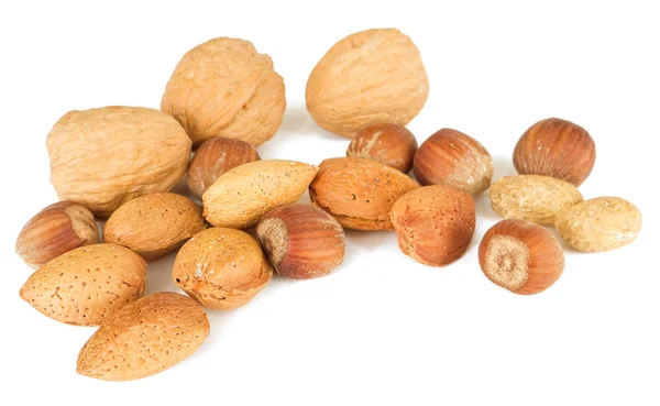 Food nuts isolated on white. — Stock Photo, Image