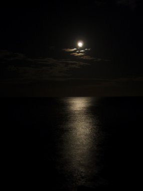 Moonlight on the sea. clipart