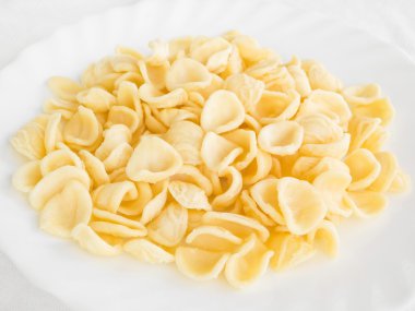 Orecchiette on white dish. clipart