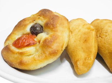 ekmek hamuru elmalı ve panzerotti.