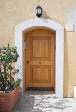 Woden Front door. clipart