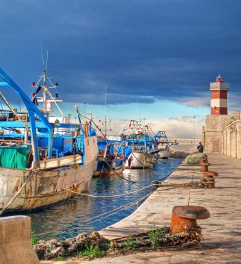 Monopoli tourist seaport. Apulia. clipart