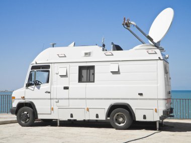 Tv news truck. clipart